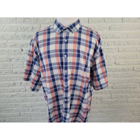 LU Linea Uomo Mens Shirt 5X Stretch Button Up Short Sleeve Collar PLA28E - Picture 3 of 7